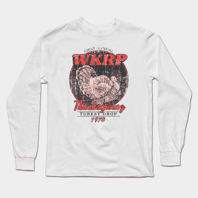 WKRP Turkey Drop Long Sleeve T-Shirt by faeza dsgn